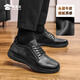 Shumojia lightweight lace-up leather shoes for men in spring and autumn commuting business formal casual shoes soft elastic shock-absorbing cowhide leather 40 = sports shoes size 41