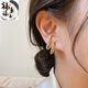 Rine d'oreille XCL Wang Ziwen Design Maules d'oreilles géométriques 2022 Nouvelles boucles d'oreilles de Niche de luxe légères à la mode