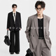 Earl Dower [Vinegar fiber Tensil Wool] Shaved Neck Commuter Suit Jacket Men's Single Suit 2025 Spring and Autumn C511139 Glacier Gray XL (180)