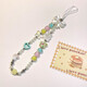 Beiyipin's new mobile phone ornament, fresh love bow, beads bracelet ins style mobile phone accessories, wristband, ornament chain, anti-lost and anti-lost mobile phone chain
