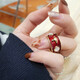 Vivienne Westwood Queen Mother West Authentic Wide Version Saturn Ring Queen Mother King Ring Red S