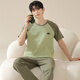 LangSha men's pajamas men's spring and summer pure cotton short-sleeved trousers thin summer teenagers home wear set can be worn outside f-13603 L