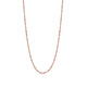 Jingkodi Gold Halskette für Frauen 925 Roségold plattiert Platted Schlichtkette 18k Gold Nackte Kette ohne Anhänger Schlüsselbein Kette Dünne Accessoires Kette O-Line Roségold 45cm-l671