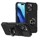 Cool hidden card case suitable for iPhone16ProMax mobile phone case with ring bracket Apple 15 built-in card bag integrated 14plus 13 car magnetic suction 11 change Rose gold hidden card bag + ring bracket + car magnetic suction 2 cards iPhone 16 pro