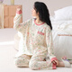 Pajamas Zhaolu Chaoshan Jieyang pour les femmes au printemps et à l'automne avec des coussinets poitrine de style chinois intégrés costume à manches longues pour femmes Cotton Summer Chinese Home Clothing Y13362 M (recommandé 75/95jin [Jin équivaut à 0,5 kg]))