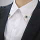 ANST OLD Phoenix Gold Store Version coréenne Collier Collier Collier et femmes traverse petit col collier Collier de boucle veste décoration en fond d'or Améthyste