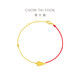 Chow Tai Fook Explosive Goldfish Scale Gourd 18K Gold Red Rope Bracelet for Women K Yellow 15cm E128904