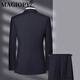 MAGIOPY light luxury high-end brand men's high-end wool suit suit men's business formal wedding groom's dress navy blue M 170