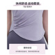 Vansydical yoga clothes for women summer professional outdoor running sports suit Pilates training breathable fitness clothes short-sleeved light purple + gray purple two-piece set XL (recommended 120-135 Jin Jin equals 0.5 kg)