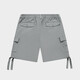 FILA Men's FUSION Series Sports Pants Men's Loose Casual Outdoor Versatile Knitted Quarter Pants Beilin Gray L