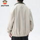 Paul Frank Jacket Men's Reversible Jacket Men's Autumn Casual Loose Windproof Top Trendy Men's Khaki XL