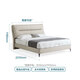 Maison de Lin's Modern Simple en cuir couche-coucher couche Cow Hide Master Bed Double Bed Small Momening's Wood Industry TPC717 Far Mountain Ash Ash High Bed 1.8x2M