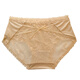 Ropa interior de encaje de 4 pares Ckped femenina pura malla francesa transparente transparente hembra sin rastro media mujer calzoncillos y3883-negros + rosa + color de piel 3 xl adecuado para 120-140Jin [Jin equivale a 0.5 kg]