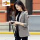 Chujing 2025 new blazer women's spring and autumn new Korean style casual fashion temperament small suit top British style brown 2XL