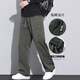 Woodpecker casual pants for men's summer new American high street loose casual versatile outdoor workwear sports trousers 9856 military green XL