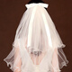 Sweet spots white veil headdress get marriage proposal photo props bride marriage engagement registration main wedding dress female puffy yarn

