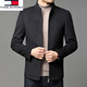 Tommy Hee Kelly Authentic Men's Stand-up Collar Woolen Short Business Casual Otoño e Invierno Red Wool Chaqueta Blue oscuro 170