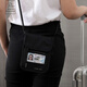 Potravel.Design Crossbody Passport Bag Rfid Antir-theft Bolsa de almacenamiento de almacenamiento Caso de protección de cuello Tarjeta de teléfono móvil Billetera Negro