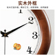 Han Shi (Hense) Shishi Ruyi solid wood clock for living room creative desktop clock ornaments desktop quartz silent clock HD520