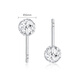 Chao Acer Platinum Ball Beads PT950 Platinum Earrings for Ear Supporting Small Earrings Priced Birthday Gift One Pair Approximately 0.85g