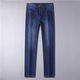 Pantalones de patas rectas de los jefes Jeans delgados de la pierna recta de los hombres.