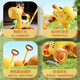 Huangen Giraffe Pushing Toy Handheld Blasenblasen-Maschine Puzzle Spielzeug Baby Walking Cart Säuglinge und Kinder 1-3