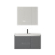 Jiumuwang Ware sanitario Smart Smart Aluminium Baño Baño Batio de cerámica Integrado baño Batio Montón de baño Combinado Mesa de lavado Combinada Doble Abierta Gabinete principal 1047 Baño de cerámica + Gabinete de espejo de arco (