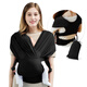 AIBODUO multi-functional baby turban front-heel wrap-around strap maternal and baby travel supplies black