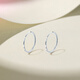 Saturday Fu PT950 platinum earrings for women, simple and versatile earrings as a gift for your girlfriend, one pair - 1.87g
