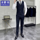Juego de chalecos de traje de traje de Farmontje Groomsmen de bodas para hombres Negocios informales de ropa de trabajo de gran tamaño
