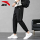 Anta [Two-piece Set] Sports Set Men Summer Quick-Dry Short-Sleeve Knitted Trousers Two-Pack Men's Lapel T-Shirt 7121-4 Fog Gray Green [Zipper Pocket] L/175