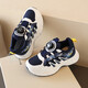 Warrior children's running shoes knob button dad shoes mid-to-big children's casual shoes WZ(CL)-1105 dark blue and white 37