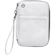 Sac à cartons à clip de passeport SMVP ID Sac de rangement RFID Antift Multi-Fonctional Air Ticket Certificate Sac Passeport Sac Blanc Small (2 couvertures de passeport)