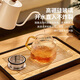 Yaji glass teapot Guanyu bubble teapot 600ml glossy heat-resistant mini transparent glass teapot office single teapot