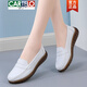 Zapatos de cuero de cartelo de cartelo para mocasines de mediana edad y ancianos para mujeres 2025 Spring New Hollow Beatable Beanie Zapatos Anti-Slip Soft Sole Mother Smase Shoes 826 Beige 41