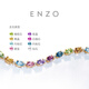 Chow Tai Fook ENZO Rainbow Series 18K Gold Rainbow Pledge Colorful Gemstone Diamond Bracelet Women EZV8785 Birthday Gift 15cm
