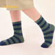 Balabala children's socks cotton autumn new striped small, medium and large children's boys and girls medium socks four pairs 209925172207