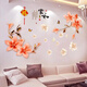 
Romantic flower stickers wall stickers living room TV background wall stickers bedroom room decoration stickers wall stickers 2 sets: red roses SK9195A