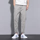 丨 Lilang 丨 [El código de marca rompe y recoge gangas] 2025 Pantalones casuales delgados de verano para hombres Fashion Fashion de la pierna recta de nueve puntos DLSJ PURO/653 Código de 2 XS de alta calidad negro [Entrega prioritaria de seguimiento]