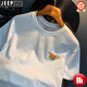 JEEP SPIRIT white T-shirt men's summer new high-end trend printed T-shirt American light luxury Xinjiang cotton comfortable short-sleeved T-shirt green [JSW9906 Mint green] M suitable for 90-108Jin [Jin equals 0.5 kg] wear