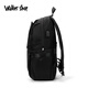 Walker Shop [Brand Selection] Men's Backpack Simple Large Capacity Computer Bag Backpack Men's Backpack Waterproof Travel Bag Black