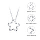 Mengjinyuan platinum pendant PT950 star pendant star love words car flower hollow design pendant birthday New Year gift star pendant - about 1.1g