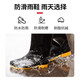 LEYOU Baiyi Botas de lluvia Botas negras Botas de tubo mediano zapatos impermeables zapatos de goma de goma resistente al desgaste y no es fácil de deslizar durante los días lluviosos Tendón de tendón de tendón de tendón mediano Tamaño del modelo actualizado 44