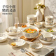 Ink Chinese dish set household bowls and plates underglaze color bowls housewarming gift ceramic tableware set 50 pieces