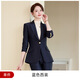 Purple striped blazer women's long-sleeved high-end host professional suit temperament suit formal manager work clothes gold suit + pants L (recommended 100-110 Jin Jin equals 0.5 kg)