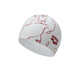 Arena's 25th new product unisex poker self-swimming waterproof large head circumference long hair elastic silicone swimming cap white