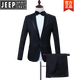 Jeep (JEEP) high-end performance clothing men's art test suit singer host dress suit suit stage performance chorus costume black suit + shirt S 165 height 165 weight about 110