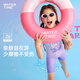 WATERTIME children's swimsuit girls short-sleeved one-piece boxer sun protection middle and large children 2025 new girls swimwear Qimengzi 120 120cm-130cm/18-22KG