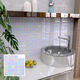 Pupan Crystal Edelstahlglas Mosaik Schwimmbad Pool Fischpool Keramikfliesen Bad Balkon Restaurant Hintergrund Wandfliesen 7027 Voll weiß süße Farbe 300*300