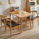 Aibiju all solid wood dining table small apartment home dining table rectangular rice table rubber wood log color 1.2 meters single table